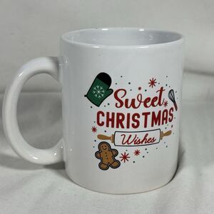 Sweet Christmas Wishes Ceramic Mug Gingerbread Baking